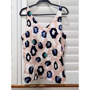 NWT BANANA REPUBLIC Animal Print Sleeveless Blouse M (835)